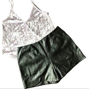 Love Riche faux leather shorts